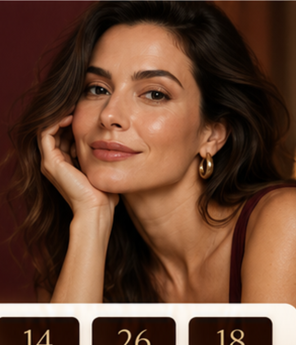 Mulher sorrindo com pele cuidada
